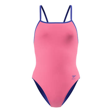 Speedo Women's Solid Tri Back One Piece Swimsuit  One Piece Swimsuits  Speedo