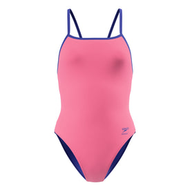 Speedo Women's Solid Tri Back One Piece Swimsuit  One Piece Swimsuits  Speedo