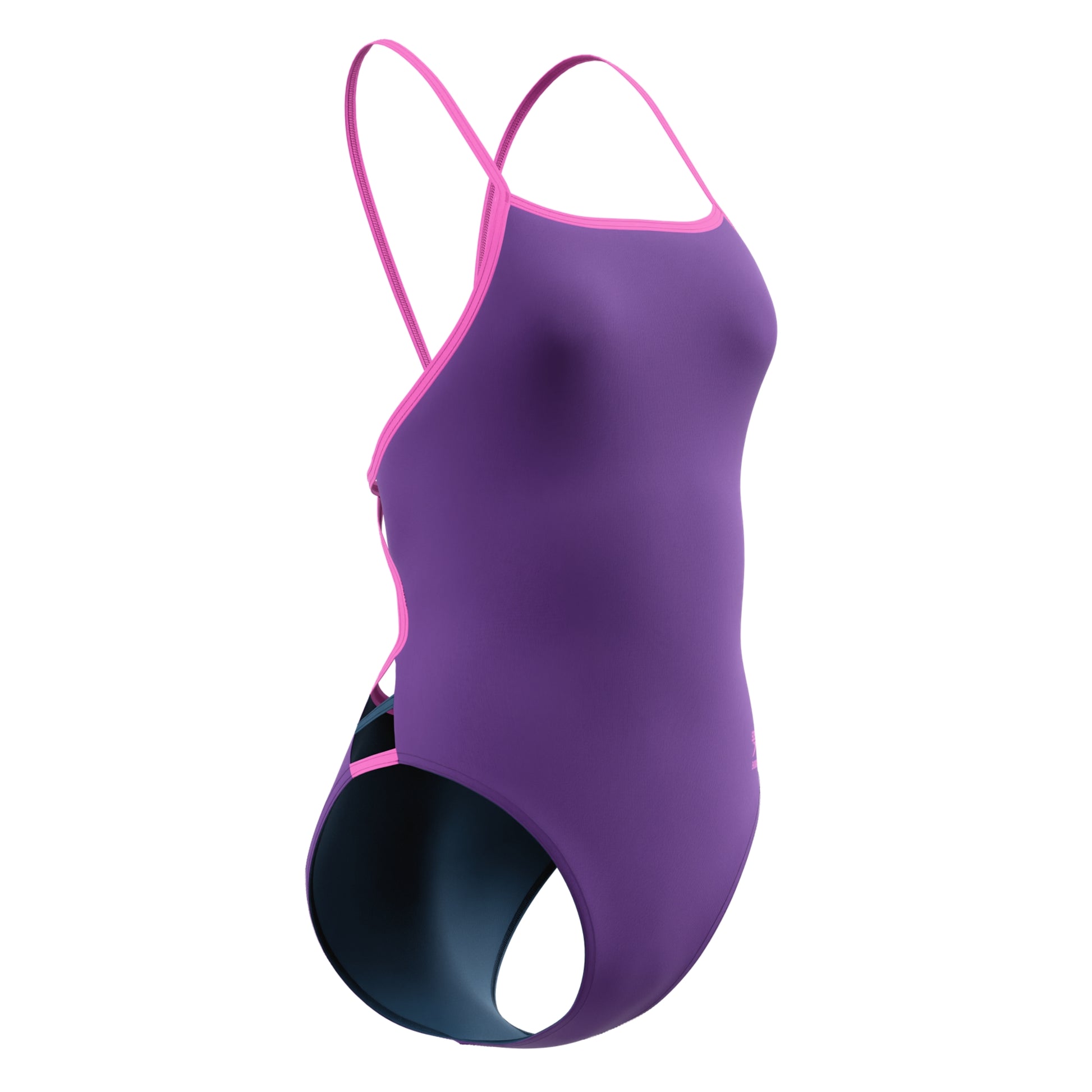 Speedo Women's Solid Tri Back One Piece Swimsuit  One Piece Swimsuits  Speedo