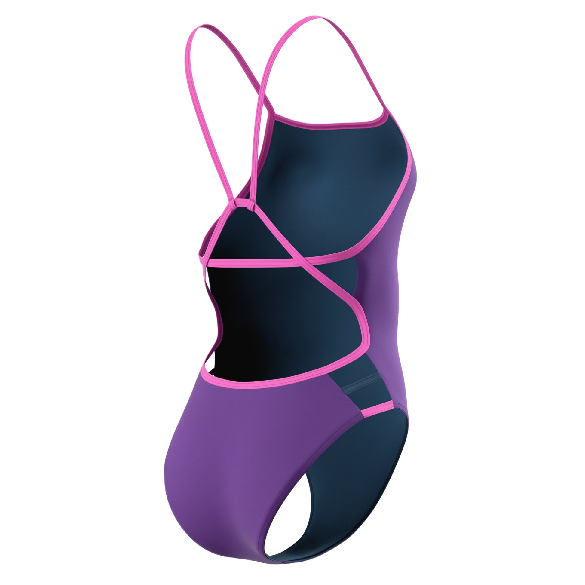 Speedo Women's Solid Tri Back One Piece Swimsuit  One Piece Swimsuits  Speedo