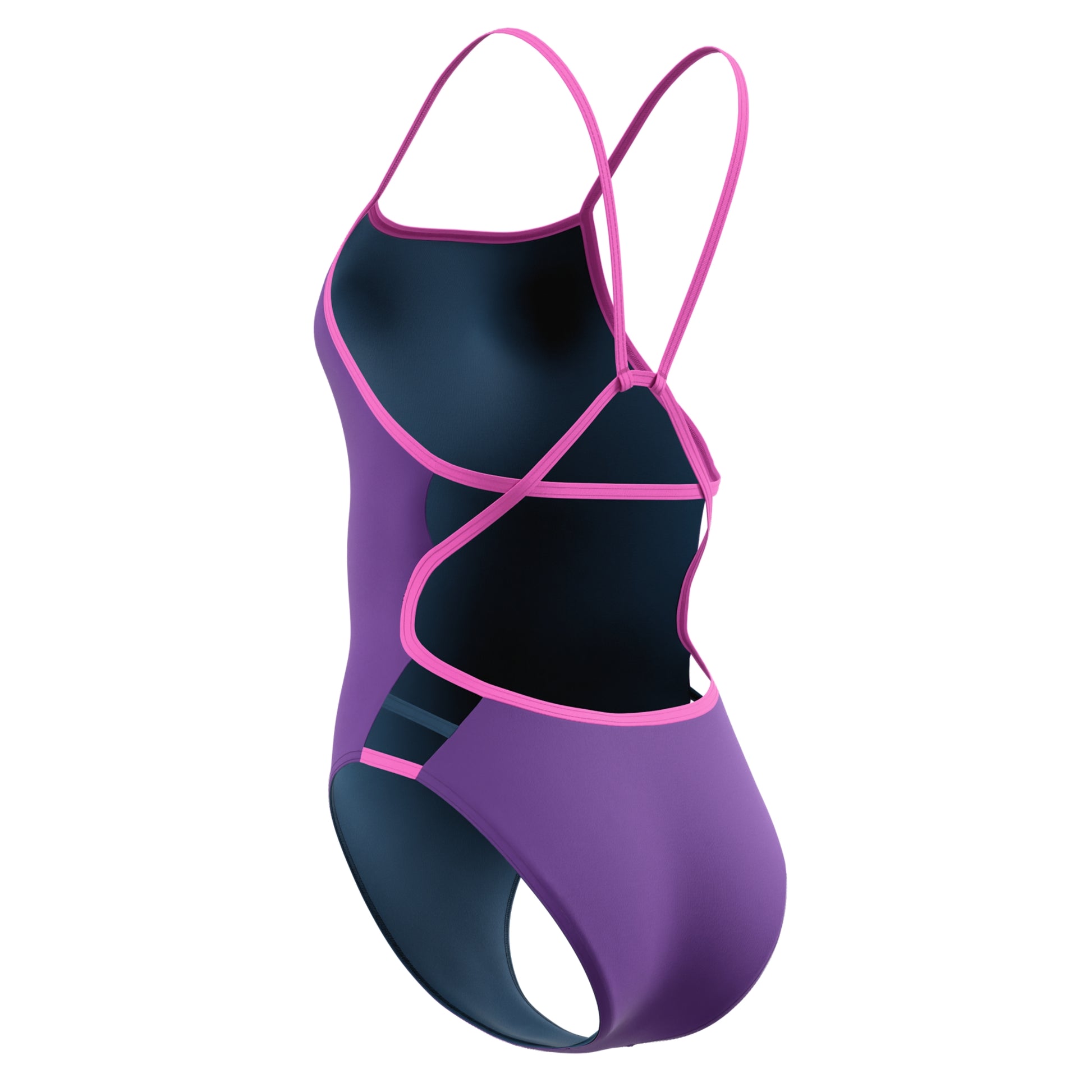Speedo Women's Solid Tri Back One Piece Swimsuit  One Piece Swimsuits  Speedo