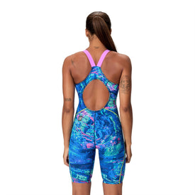 Speedo Women's Hyperspark Openback Kneeskin Tech Suit - Under Current