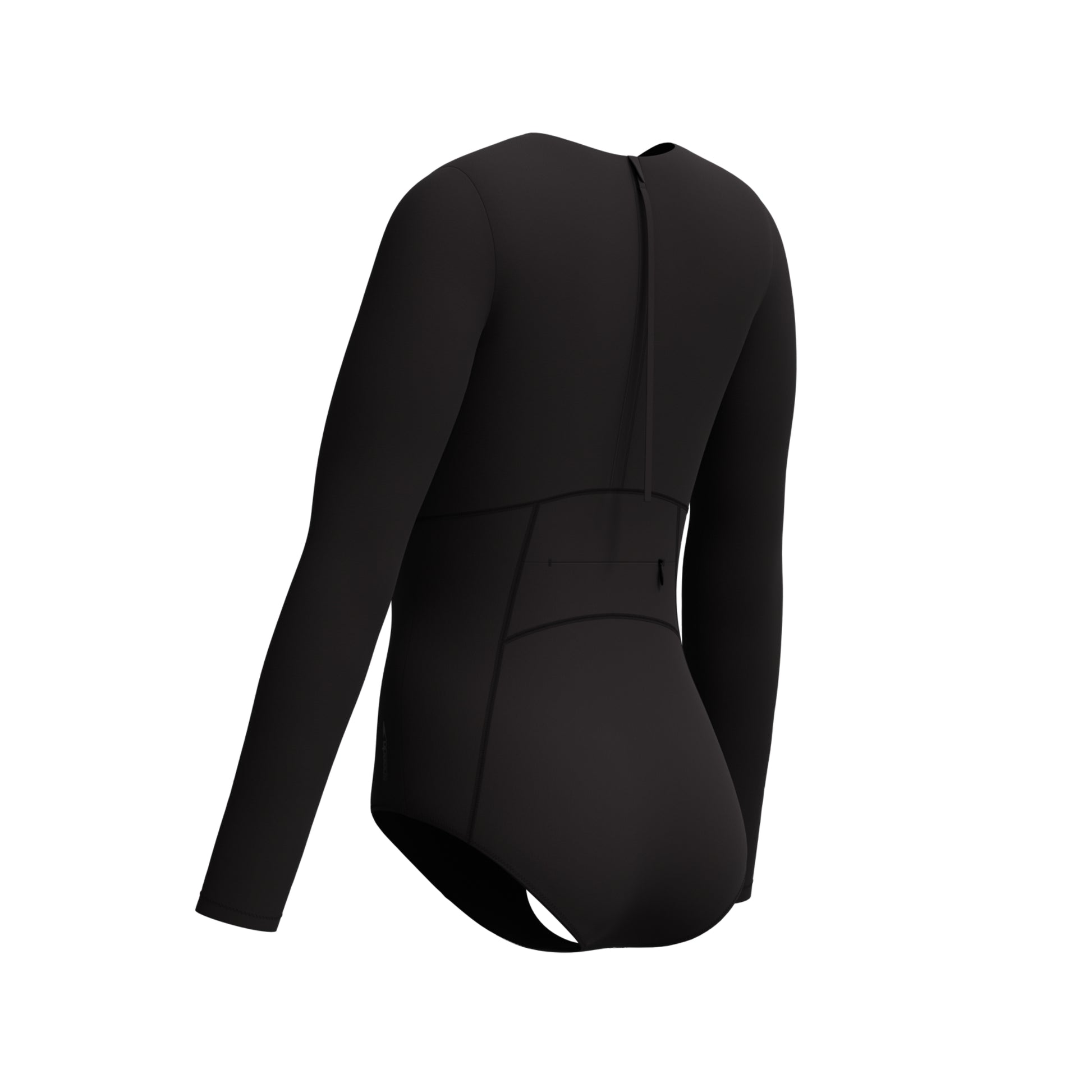Speedo Women's Colorblock Long Sleeve Zip Back One Piece Swimsuit  One Piece Swimsuits  Speedo