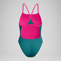 Speedo Women's Solid Turnback One Piece Swimsuit  Competition Swimsuits  Speedo