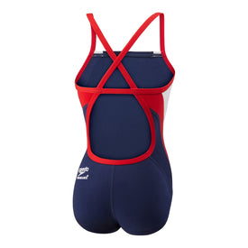 Speedo Launch Splice Endurance+ Cross Back Female Youth Swimsuit  Girls One Piece  Speedo