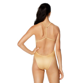 Speedo Solid T-Back One Piece Swimsuit  One Piece Swimsuits  Speedo
