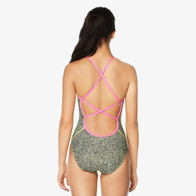 Speedo Printed X Back One Piece Swimsuit  One Piece Swimsuits  Speedo
