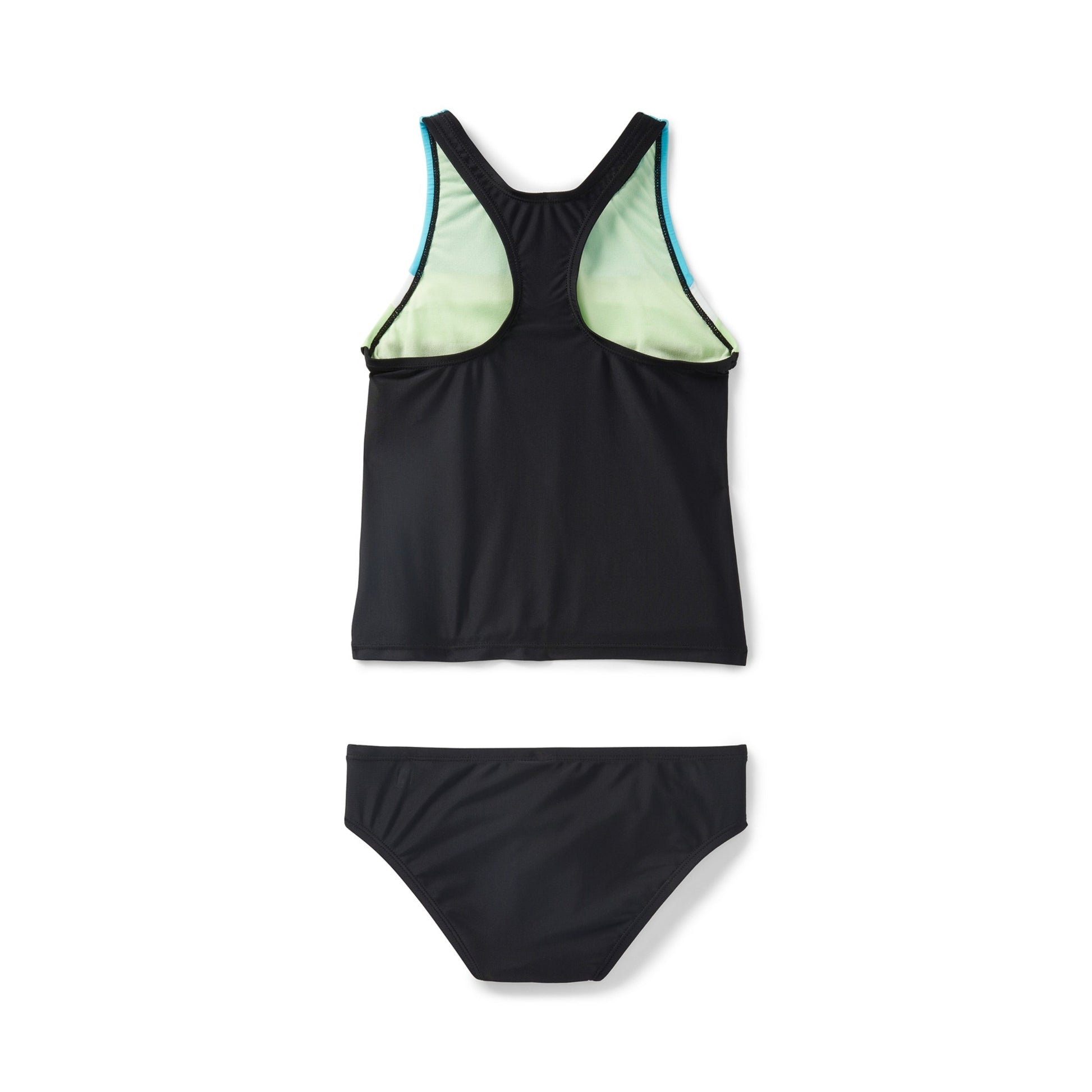 Speedo Girls Solid Horizontal Splice Tankini Set  Girls Tankini  Speedo