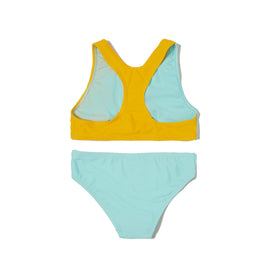 Speedo Girls' Solid Blocked Bikini Set  Girls Bikini Set  Speedo