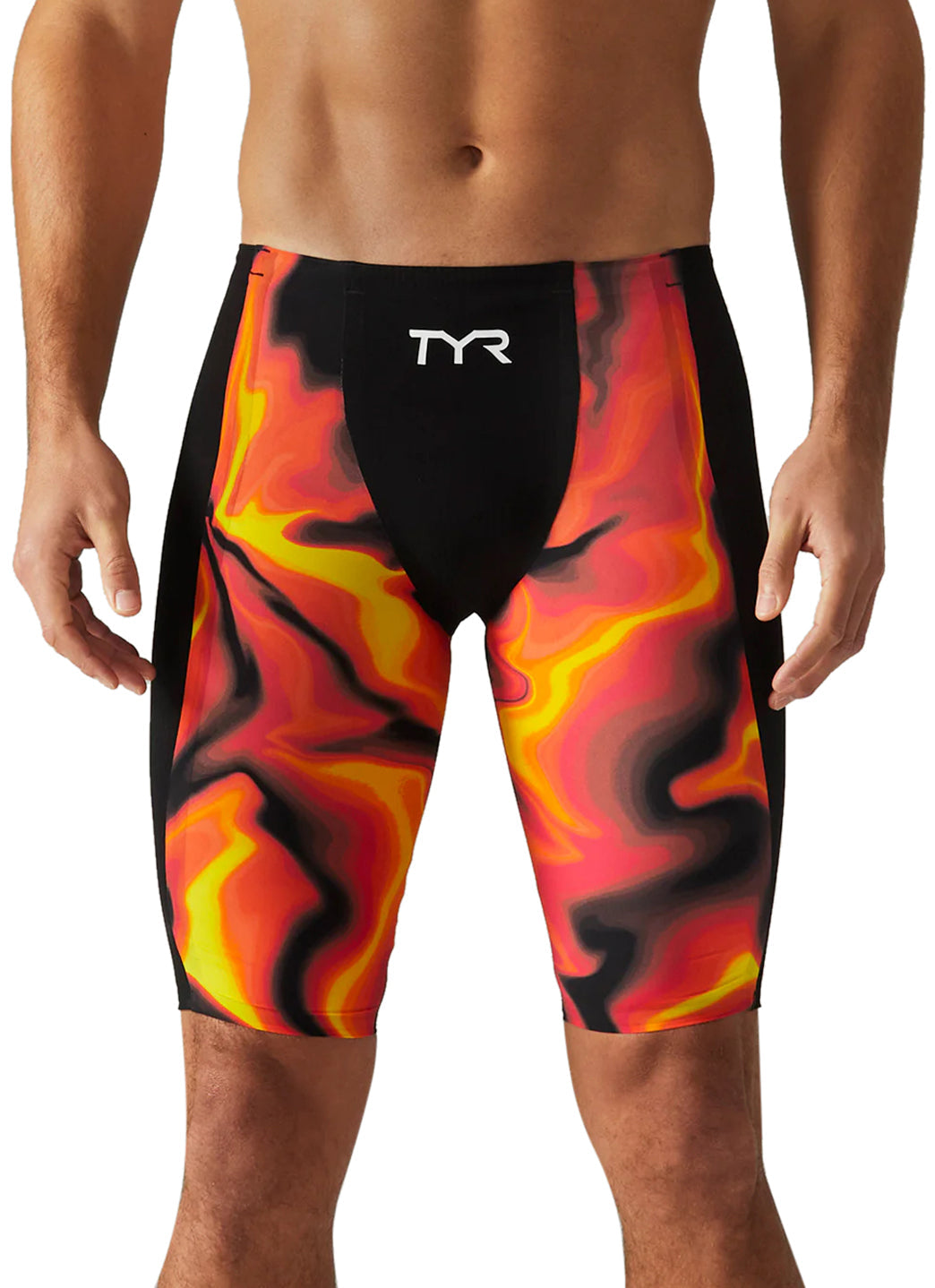 TYR Men's Shockwave High Waist Technical Jammer Swimsuit - Infrared