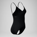 Speedo Women's Solid V-Neck One Piece Swimsuit  One Piece Swimsuits  Speedo