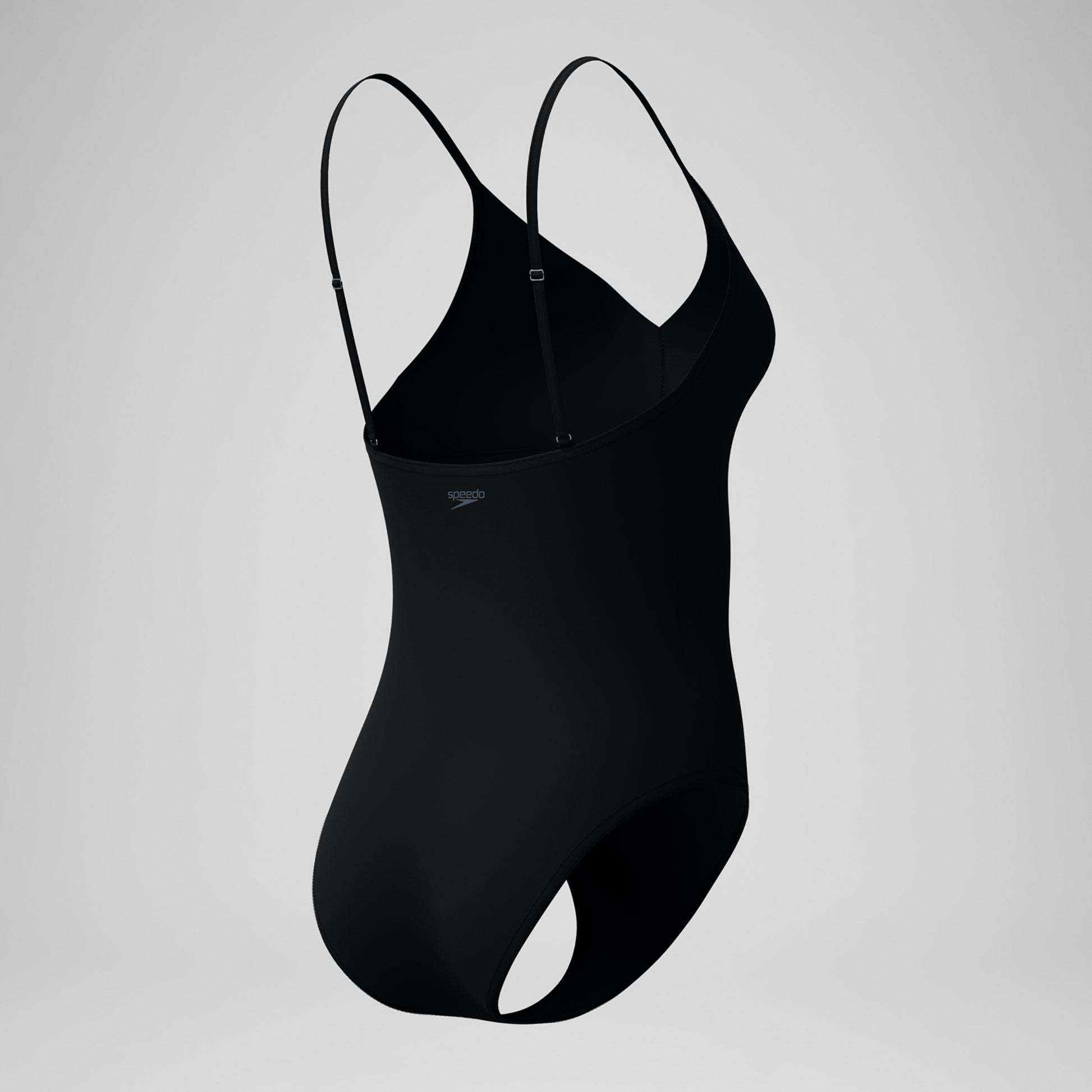 Speedo Women's Solid V-Neck One Piece Swimsuit  One Piece Swimsuits  Speedo