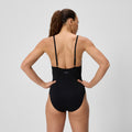 Speedo Women's Solid V-Neck One Piece Swimsuit  One Piece Swimsuits  Speedo