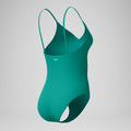 Speedo Women's Solid V-Neck One Piece Swimsuit  One Piece Swimsuits  Speedo
