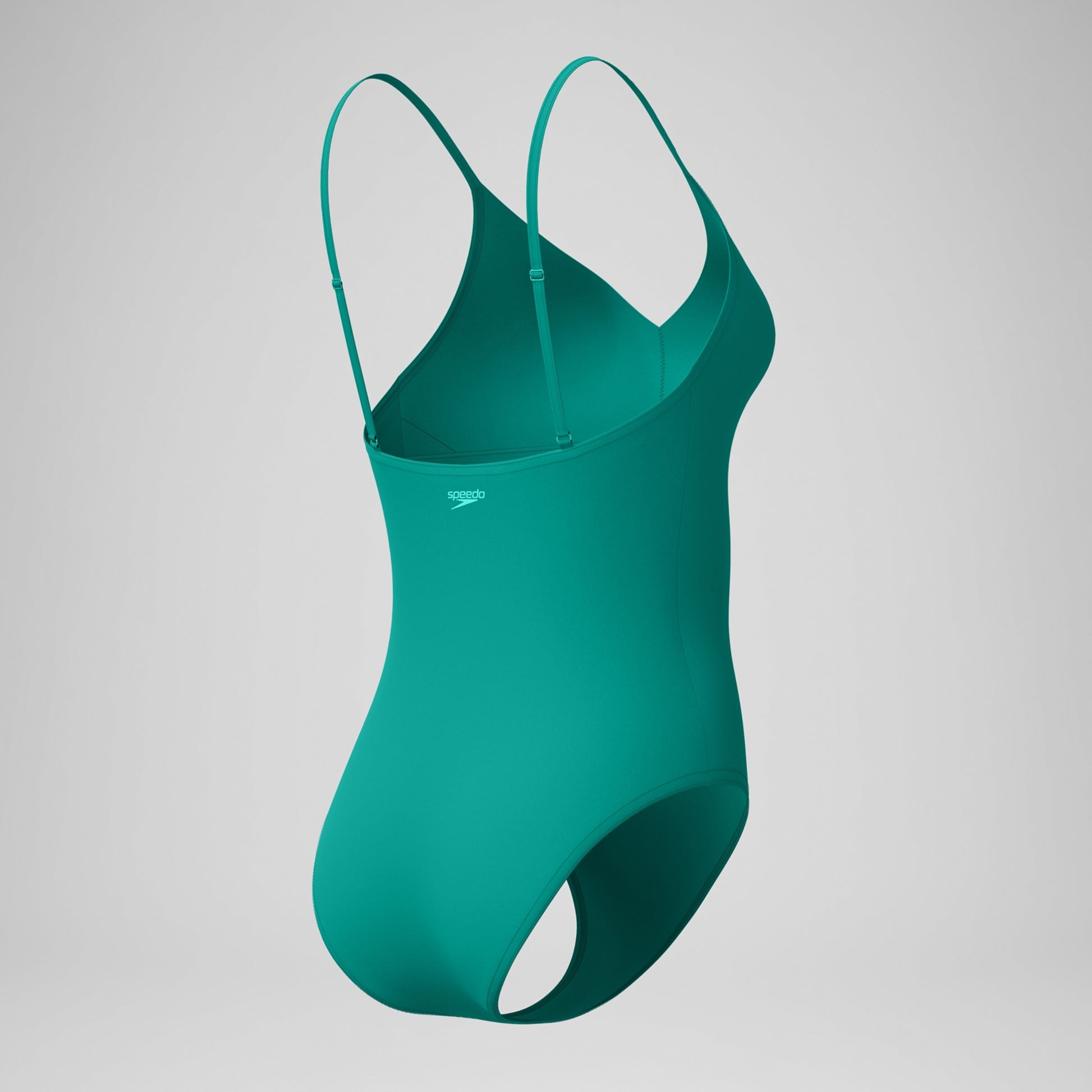 Speedo Women's Solid V-Neck One Piece Swimsuit  One Piece Swimsuits  Speedo