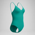 Speedo Women's Solid V-Neck One Piece Swimsuit  One Piece Swimsuits  Speedo