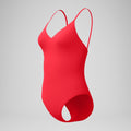 Speedo Women's Solid V-Neck One Piece Swimsuit  One Piece Swimsuits  Speedo