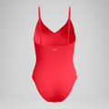 Speedo Women's Solid V-Neck One Piece Swimsuit  One Piece Swimsuits  Speedo