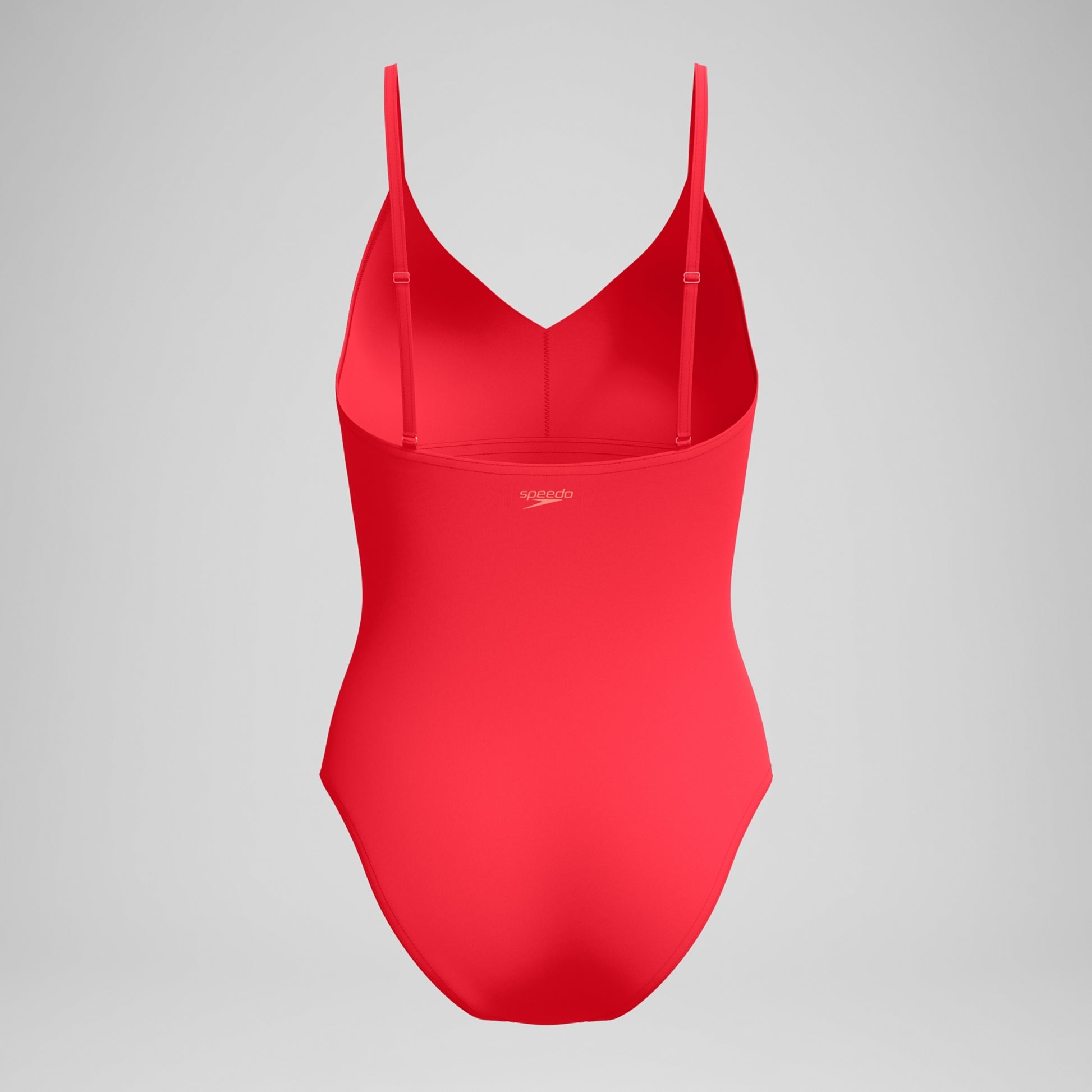 Speedo Women's Solid V-Neck One Piece Swimsuit  One Piece Swimsuits  Speedo