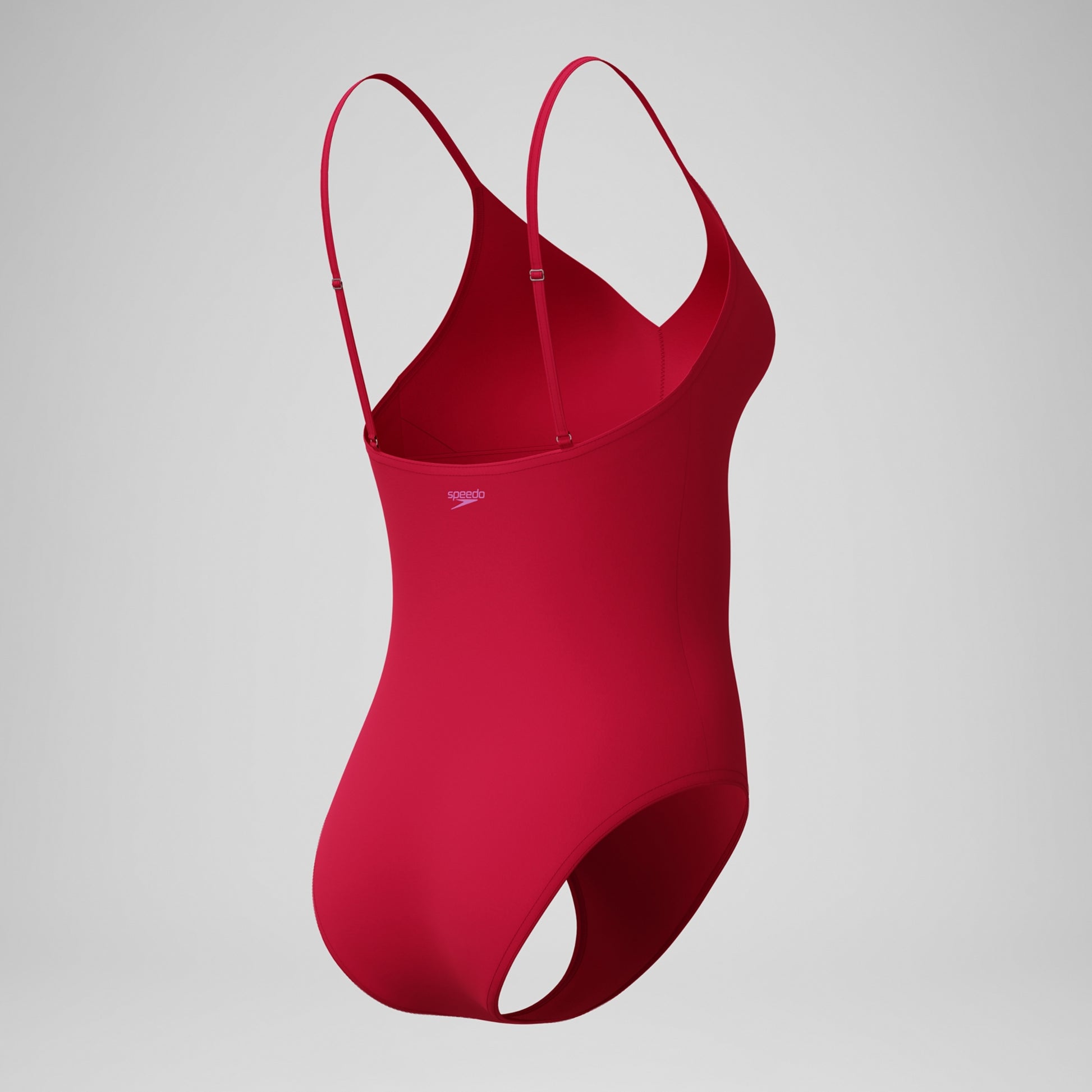 Speedo Women's Solid V-Neck One Piece Swimsuit  One Piece Swimsuits  Speedo