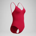 Speedo Women's Solid V-Neck One Piece Swimsuit  One Piece Swimsuits  Speedo