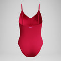 Speedo Women's Solid V-Neck One Piece Swimsuit  One Piece Swimsuits  Speedo