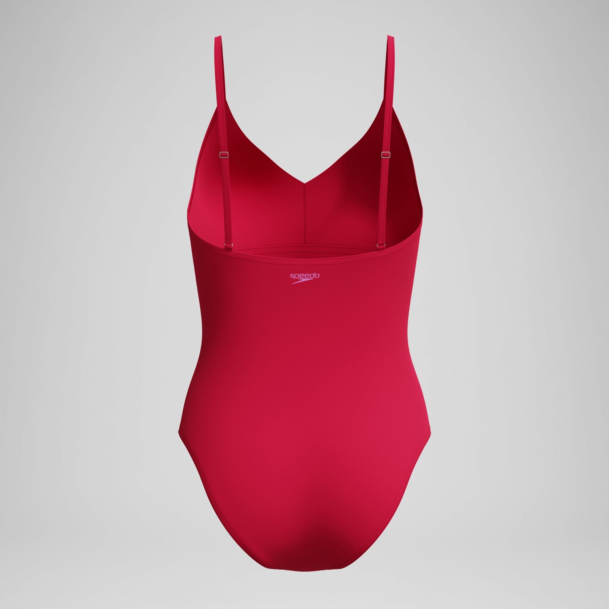 Speedo Women's Solid V-Neck One Piece Swimsuit  One Piece Swimsuits  Speedo