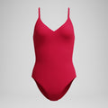 Speedo Women's Solid V-Neck One Piece Swimsuit  One Piece Swimsuits  Speedo