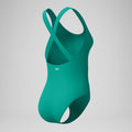 Speedo Women's Solid Scoop Neck One Piece Swimsuit  One Piece Swimsuits  Speedo