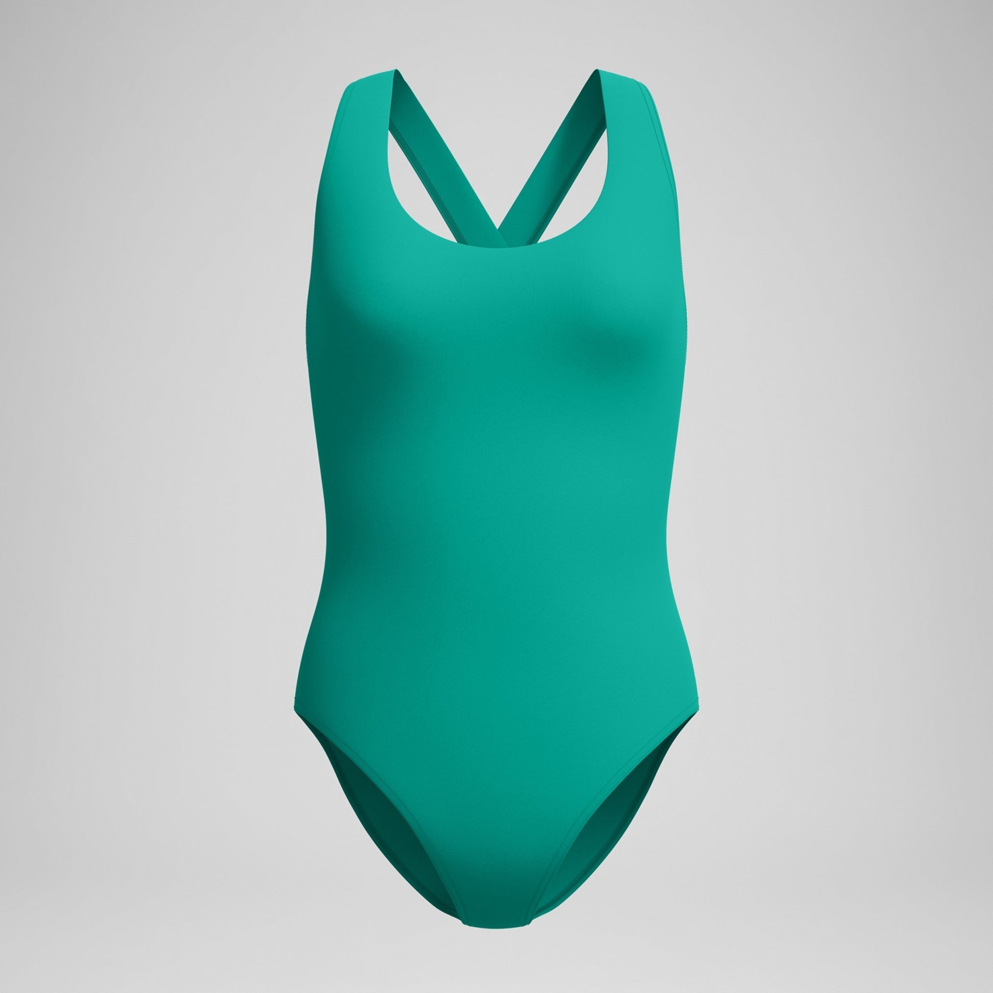 Speedo Women's Solid Scoop Neck One Piece Swimsuit  One Piece Swimsuits  Speedo