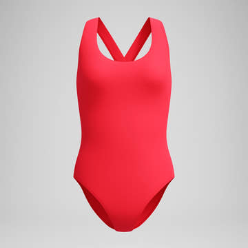 Speedo Women's Solid Scoop Neck One Piece Swimsuit  One Piece Swimsuits  Speedo