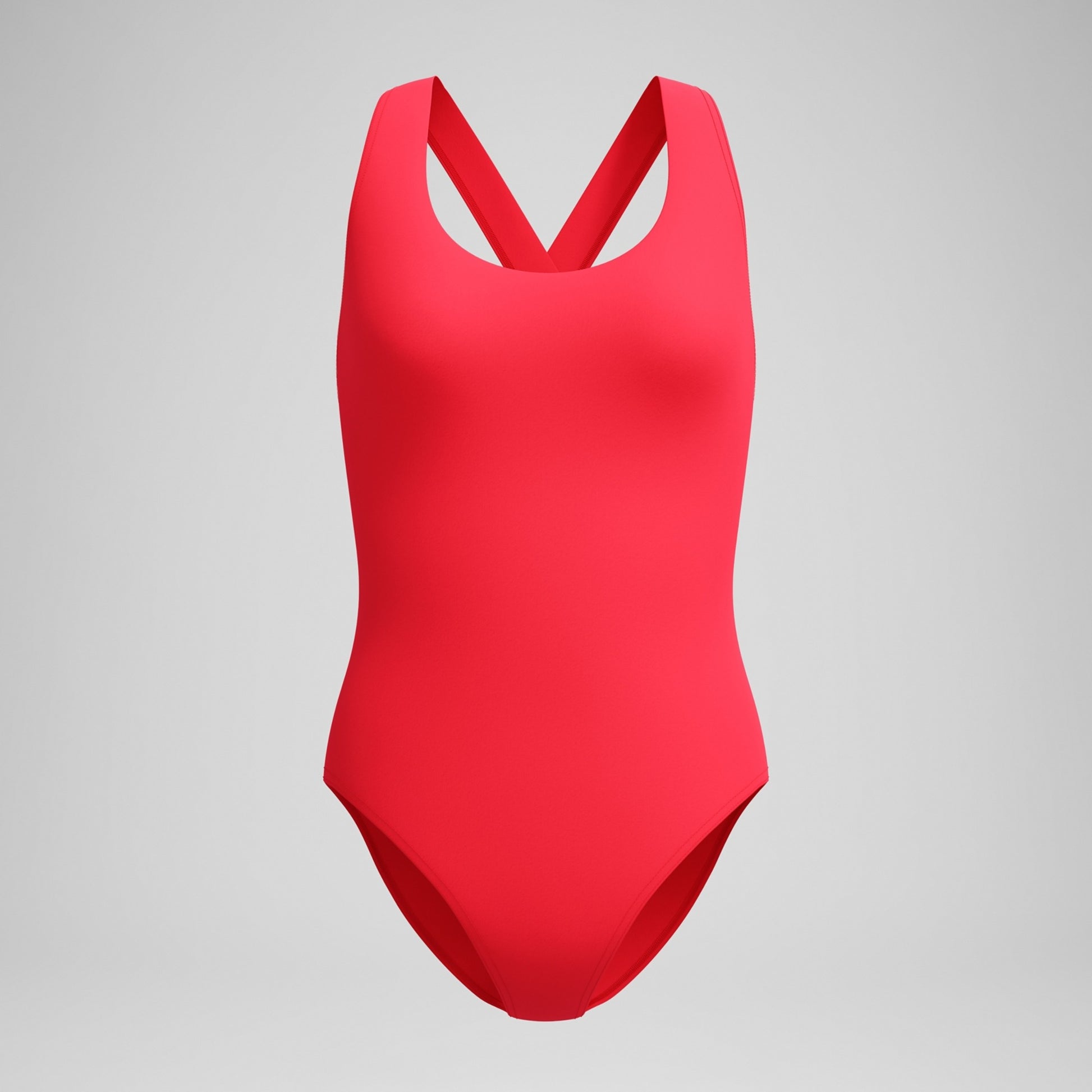 Speedo Women's Solid Scoop Neck One Piece Swimsuit  One Piece Swimsuits  Speedo