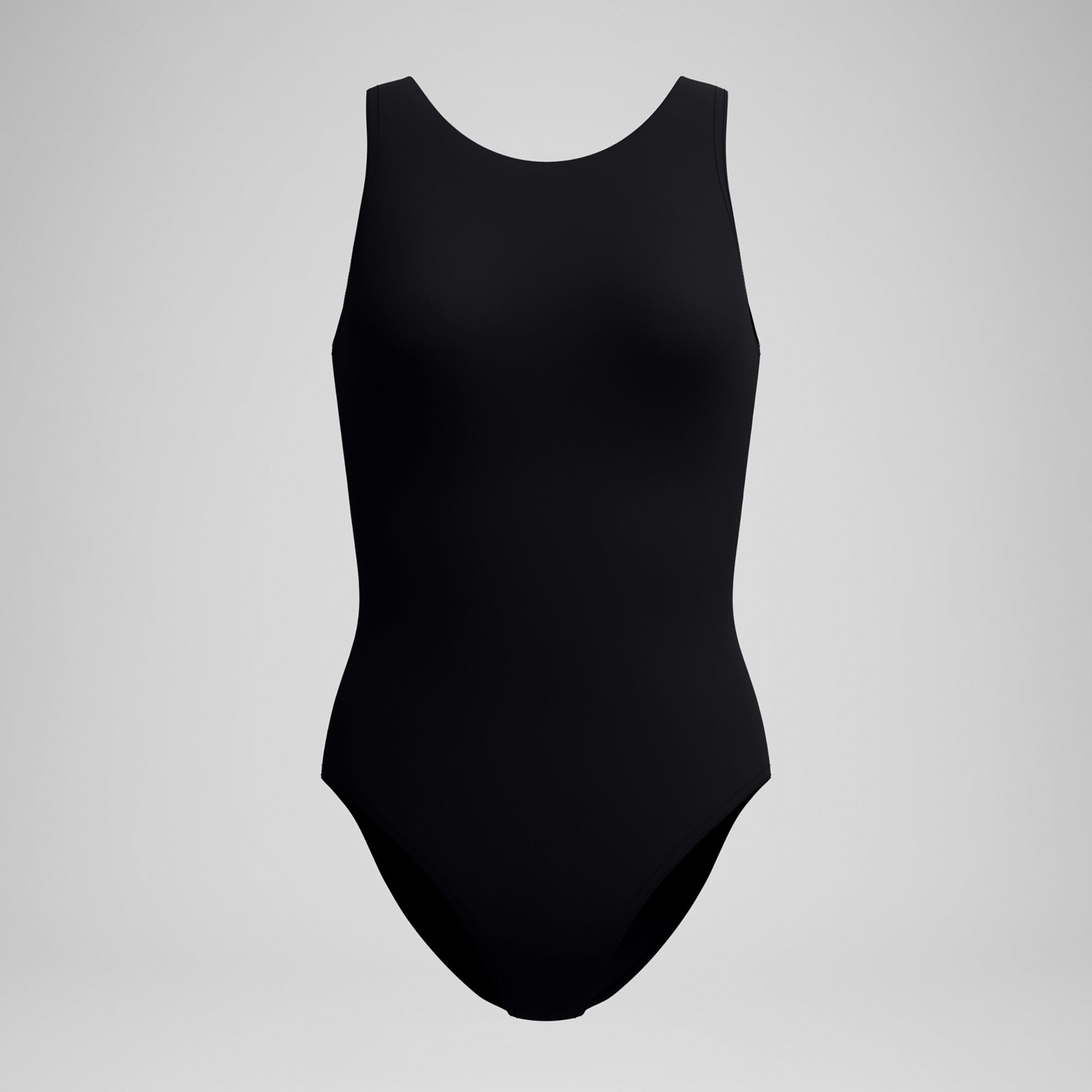 Speedo Women's Solid High Neck One Piece Swimsuit  One Piece Swimsuits  Speedo