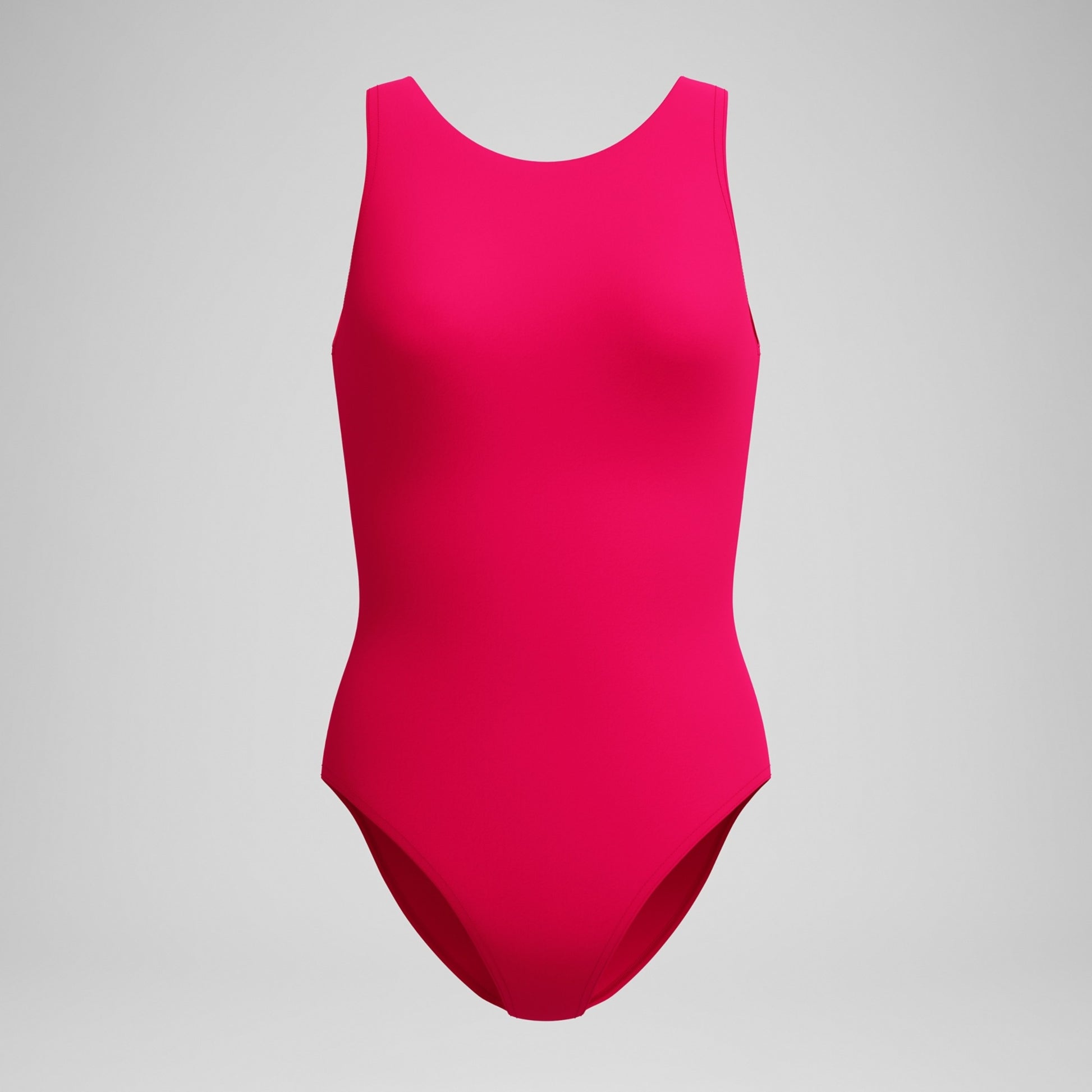 Speedo Women's Solid High Neck One Piece Swimsuit  One Piece Swimsuits  Speedo