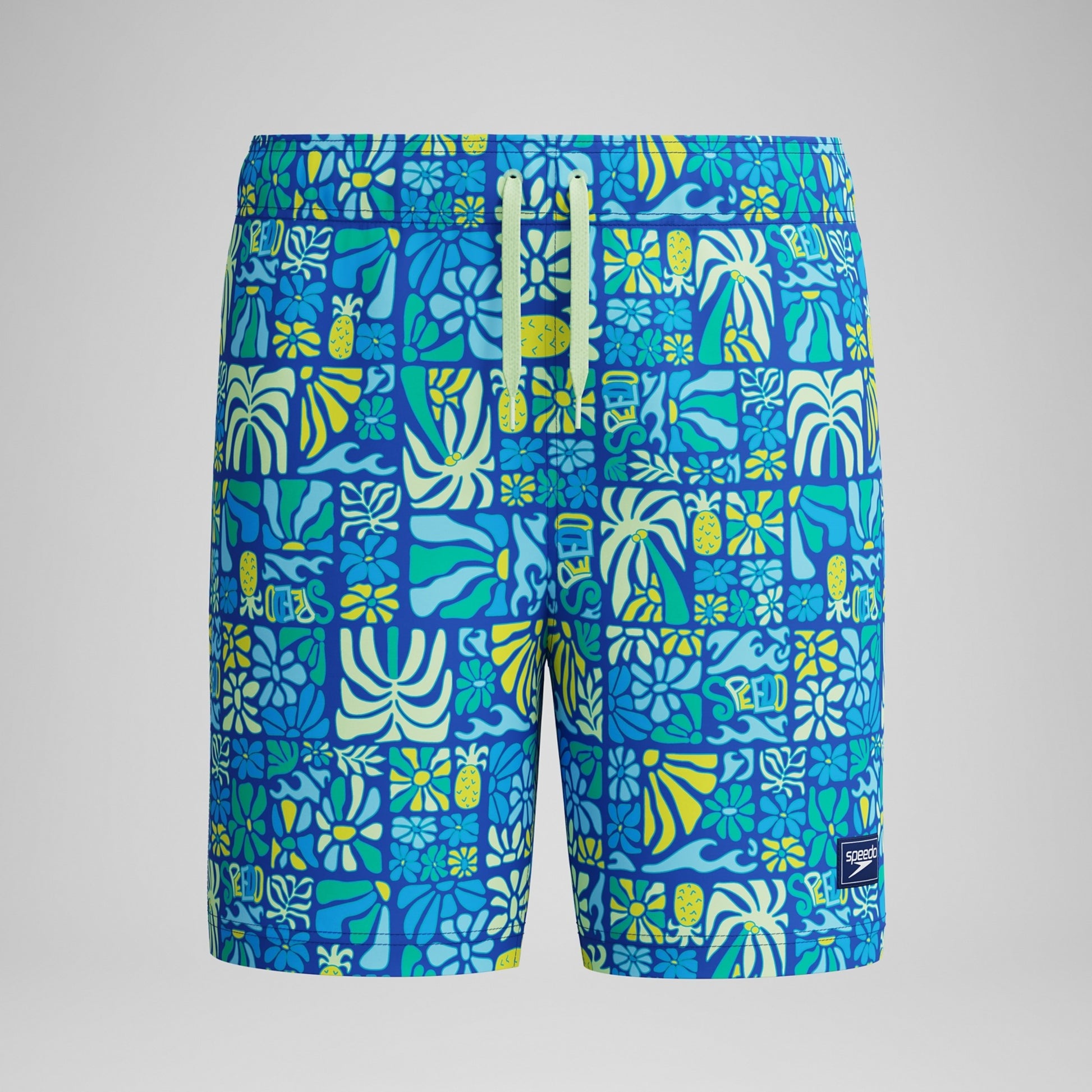 Speedo Boy's Print Swim Volley Shorts 15 Inch  Boys Boardshorts  Speedo