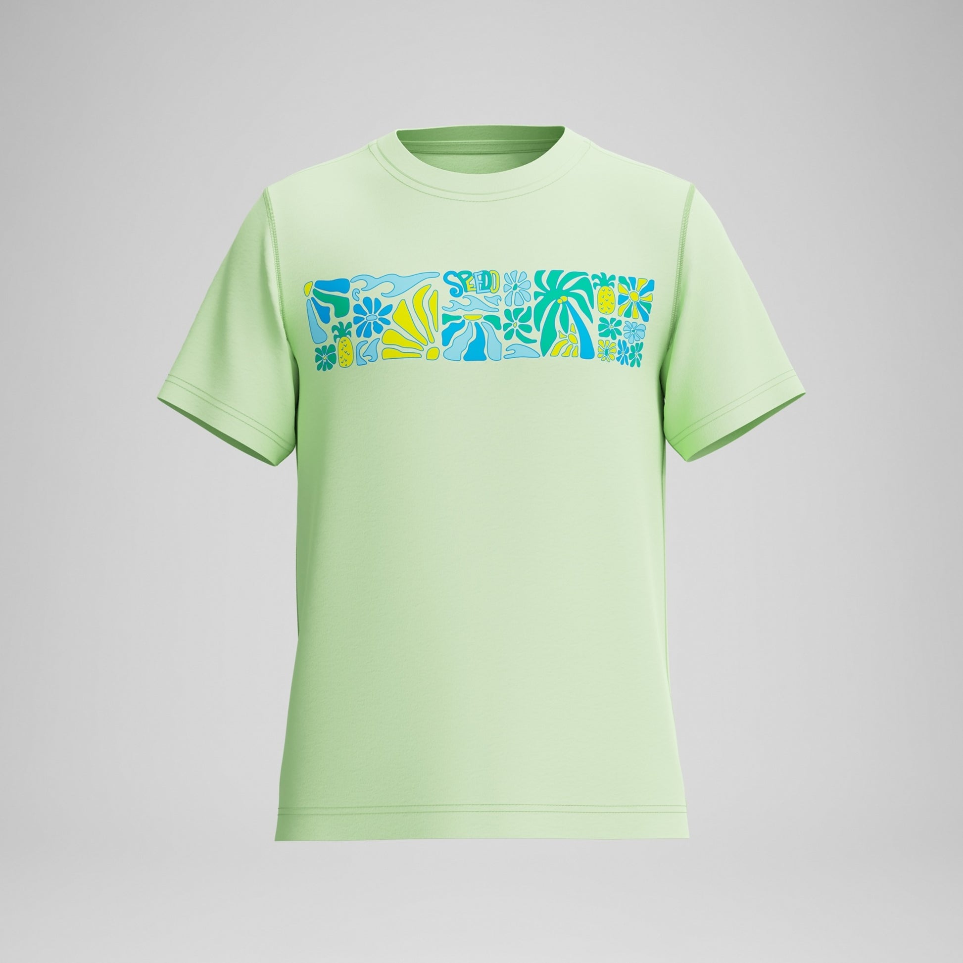 Speedo Boy's Short Sleeve Graphic Swim Shirt  Boys Rash Guard  Speedo