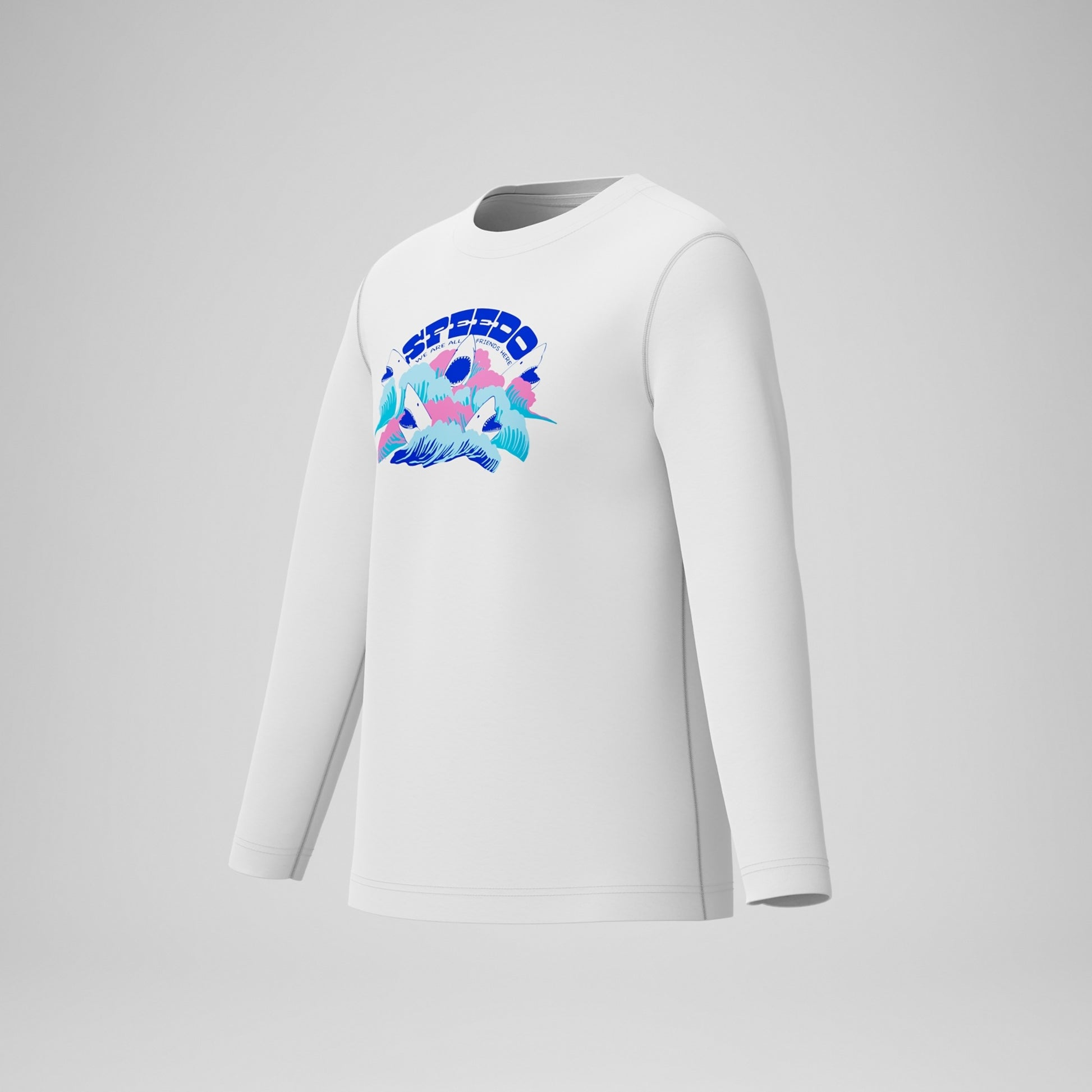 Speedo Boy's Long Sleeve Graphic Swim Shirt  Boys Rash Guard  Speedo