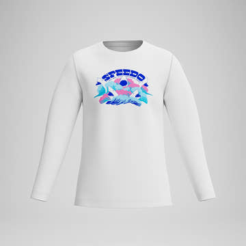 Speedo Boy's Long Sleeve Graphic Swim Shirt  Boys Rash Guard  Speedo