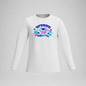 Speedo Boy's Long Sleeve Graphic Swim Shirt  Boys Rash Guard  Speedo
