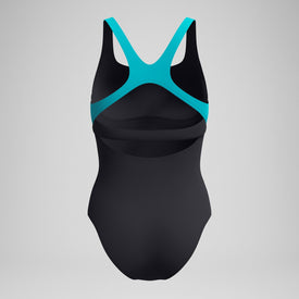 Speedo Women's Solid Flex Band One Piece Swimsuit  One Piece Swimsuits  Speedo