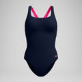 Speedo Women's Solid Flex Band One Piece Swimsuit  One Piece Swimsuits  Speedo