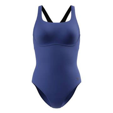 Speedo Women's Solid Flex Band One Piece Swimsuit