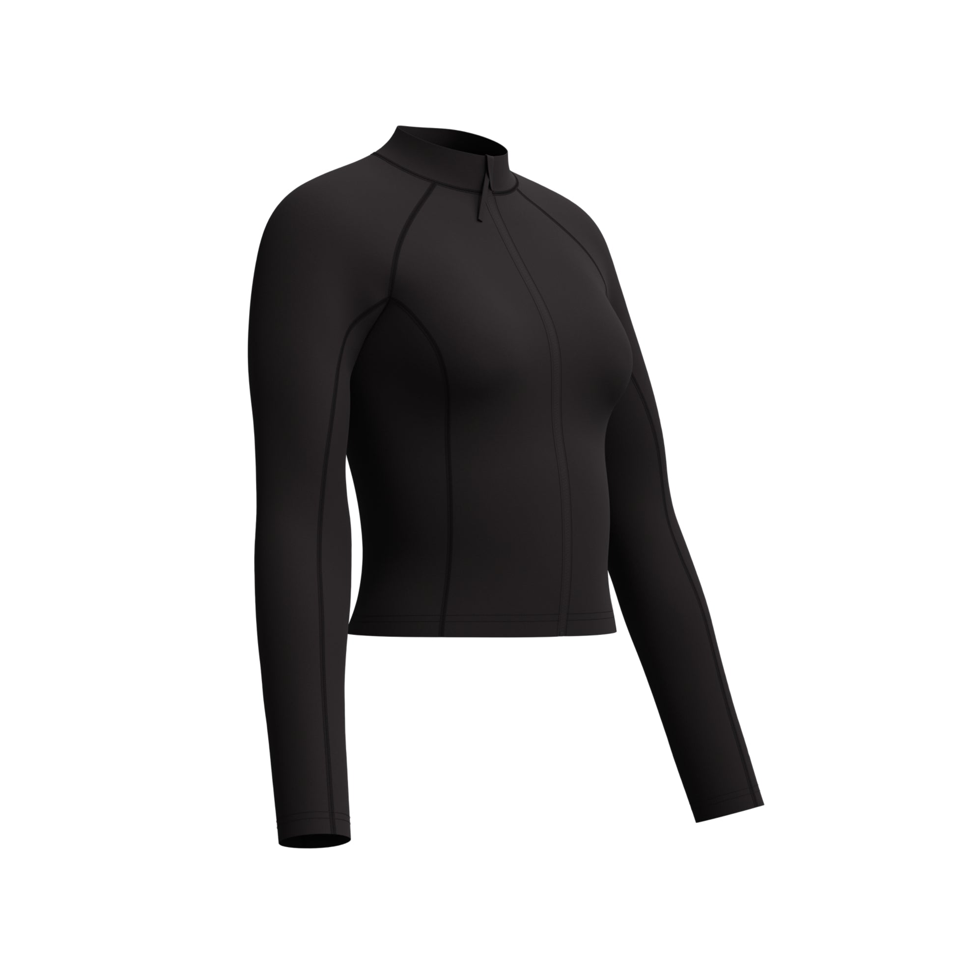 Speedo Women's Long Sleeve Solid Zip Rashguard  Long Sleeve Rash Guard  Speedo