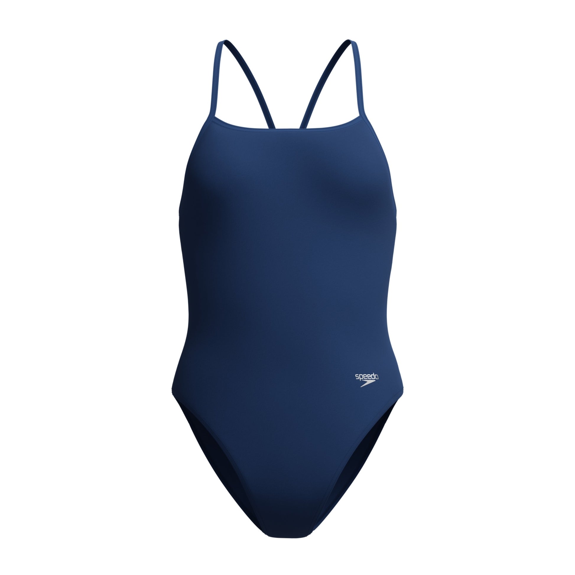 Speedo Women's Solid Endurosoft Turnback One Piece Swimsuit  One Piece Swimsuits  Speedo