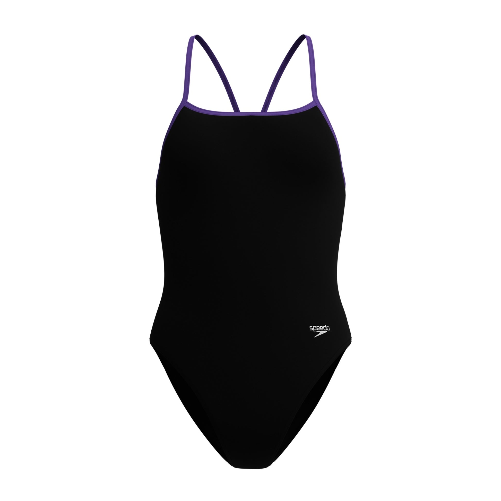 Speedo Women's Solid Endurosoft Turnback One Piece Swimsuit  One Piece Swimsuits  Speedo