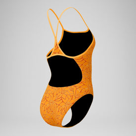 Speedo Women's Female Petal Polygon Turnback One Piece Swimsuit  One Piece Swimsuits  Speedo