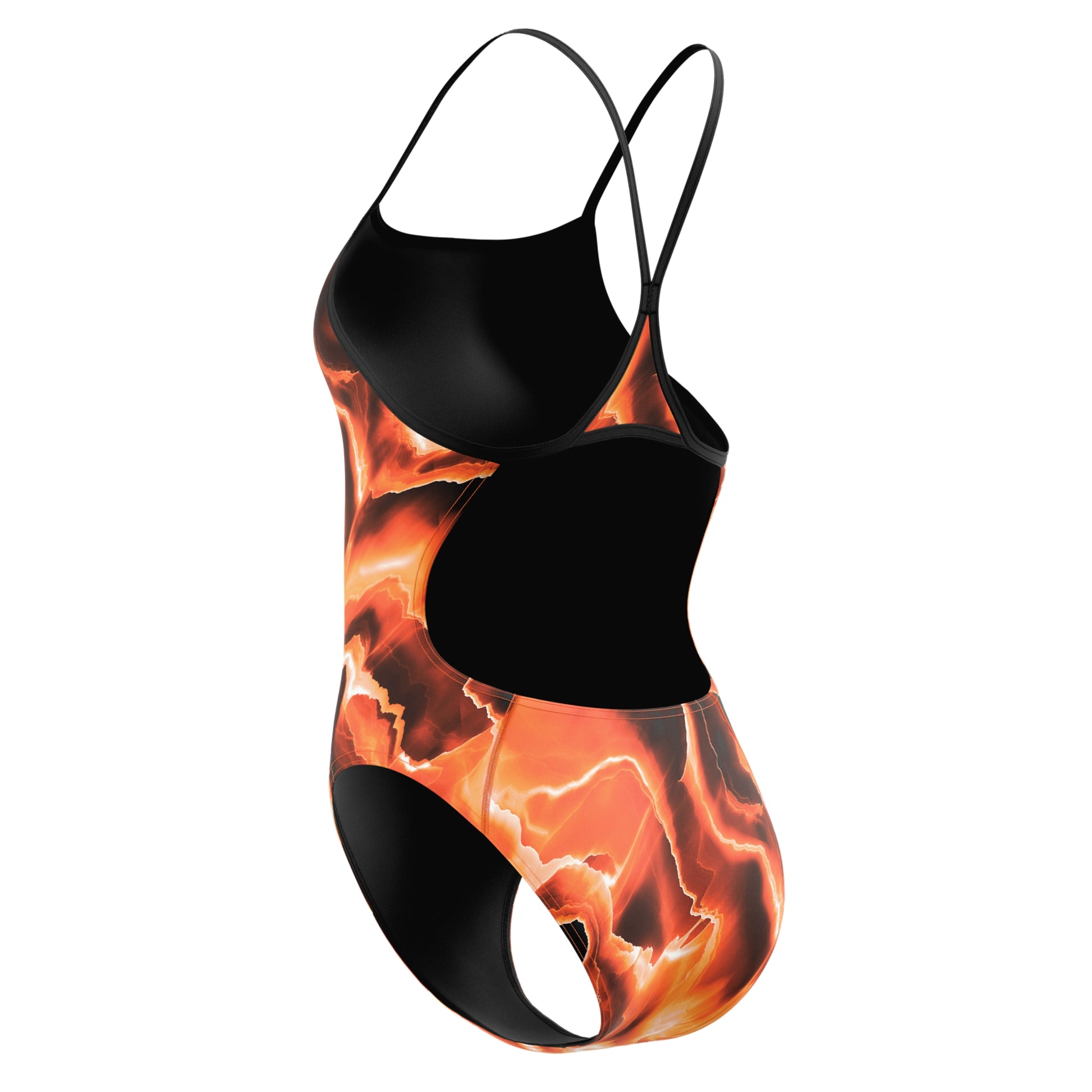 Speedo Women's Team Lightning Turnback One Piece Swimsuit  One Piece Swimsuits  Speedo