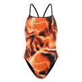 Speedo Women's Team Lightning Turnback One Piece Swimsuit  One Piece Swimsuits  Speedo