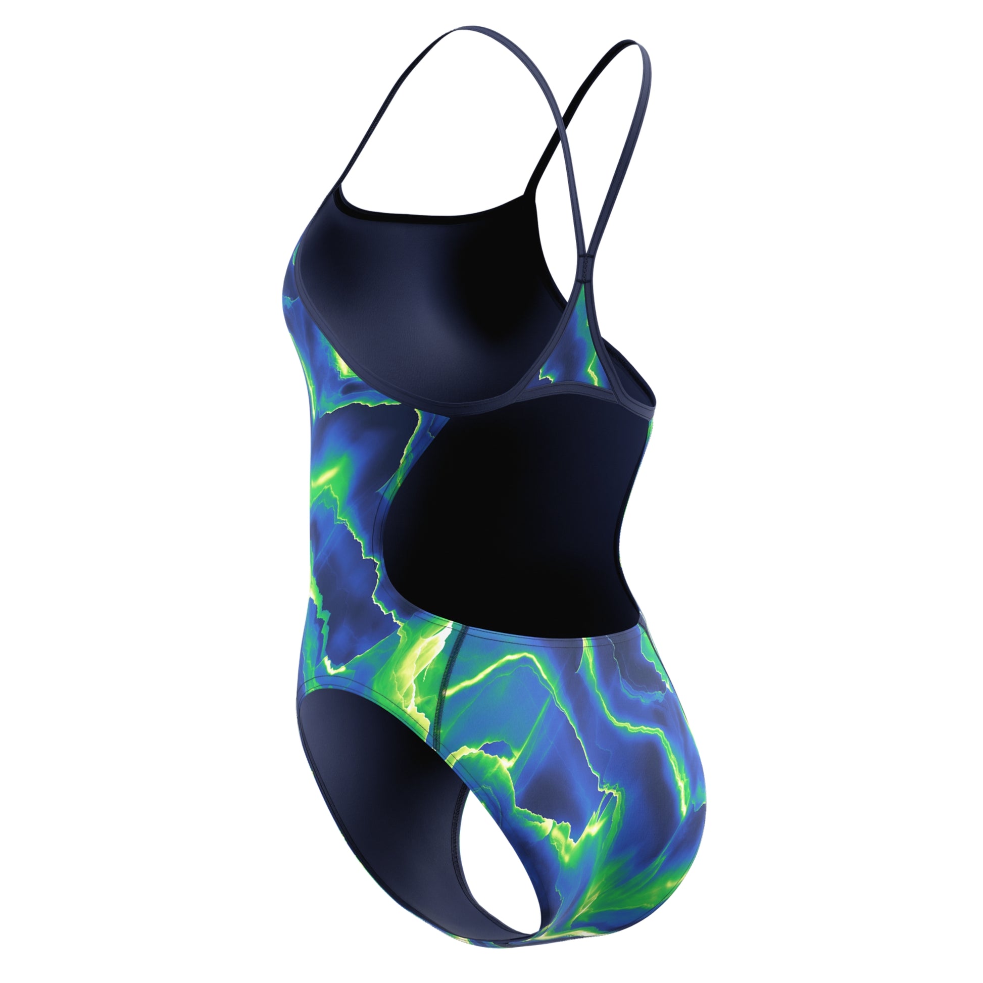 Speedo Women's Team Lightning Turnback One Piece Swimsuit  One Piece Swimsuits  Speedo