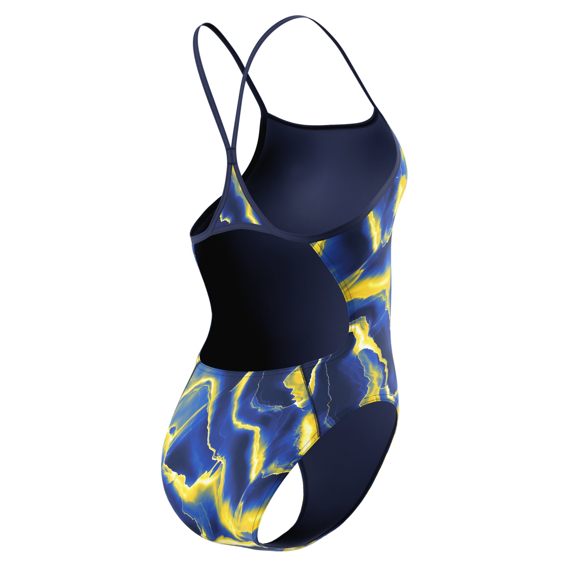 Speedo Women's Team Lightning Turnback One Piece Swimsuit  One Piece Swimsuits  Speedo